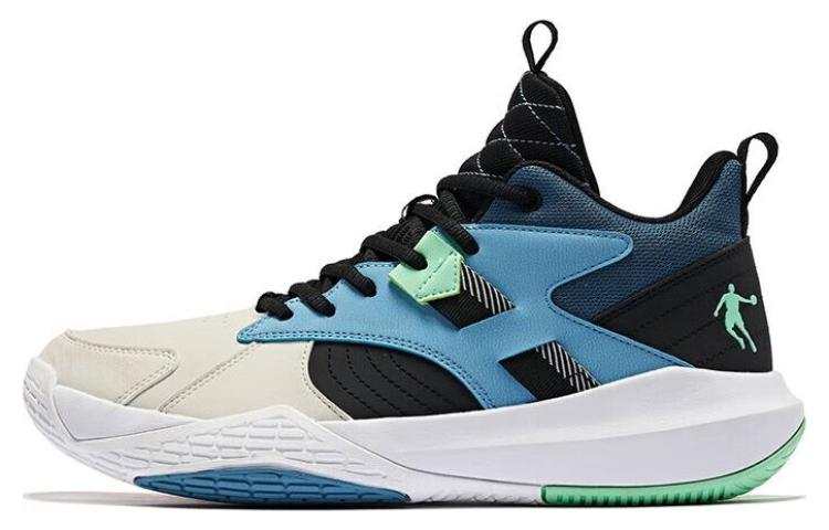 QIAODAN Frenzied Battle Slip Resistant Abrasion Resistant Slip Resistant Abrasion Resistant Mid top Basketball Shoes