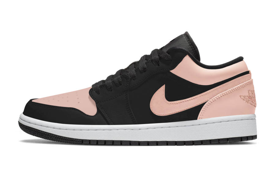 Jordan Jordan Air Jordan 1 Slip Resistant Abrasion Resistant Low top Skateboard Shoes Unisex Black