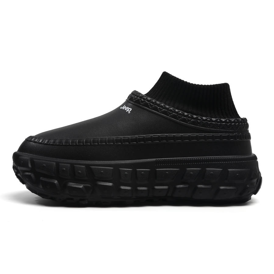 Jeep Fall Winter Fleece Lined EVA Chef Shoes Unisex Black
