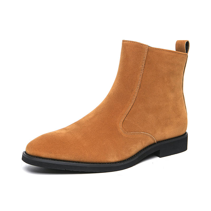 KYMOOU Fashion Trend, Fleece Lined Short Chelsea Boots Men's