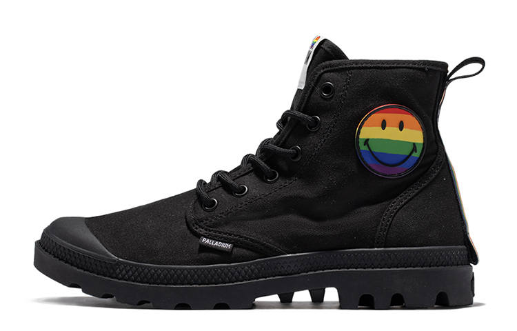 Palladium Pampa Smiley Trendy Slip Resistant Abrasion Resistant Slip Resistant Abrasion Resistant High top Canvas Shoes