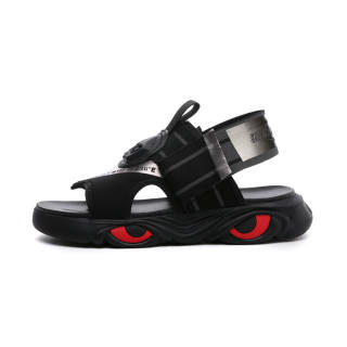 HUNU Beach Sandals Men's Black/Silver