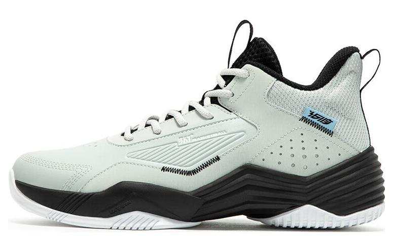 361° Sports Cushioning, Wear Resistant Mid top Basketball Shoes Men's Gray Black