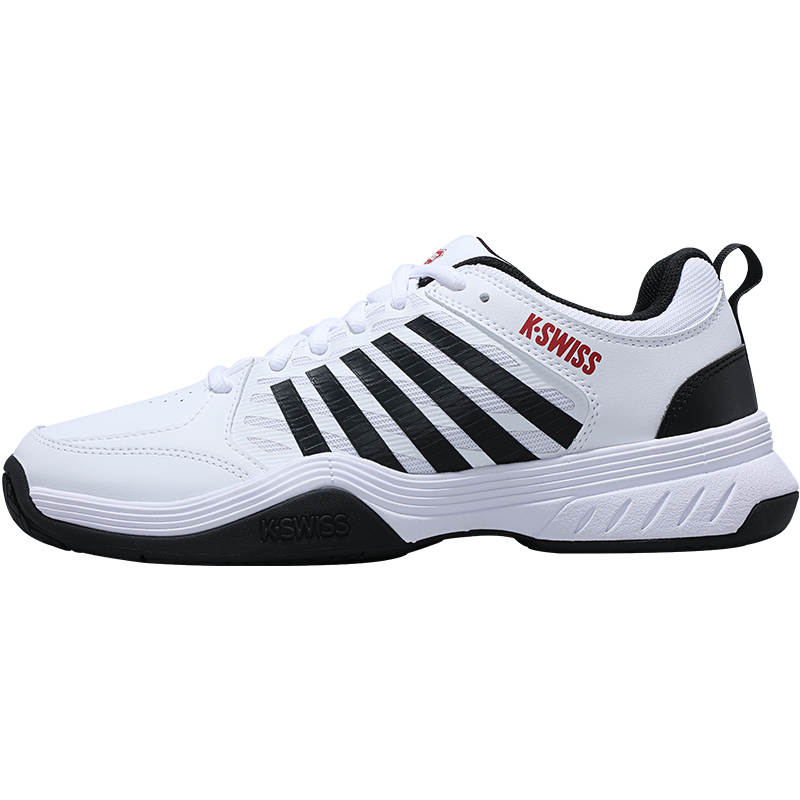 K·SWISS Cushioning Abrasion Resistant Low top Tennis Shoes Men's White Black