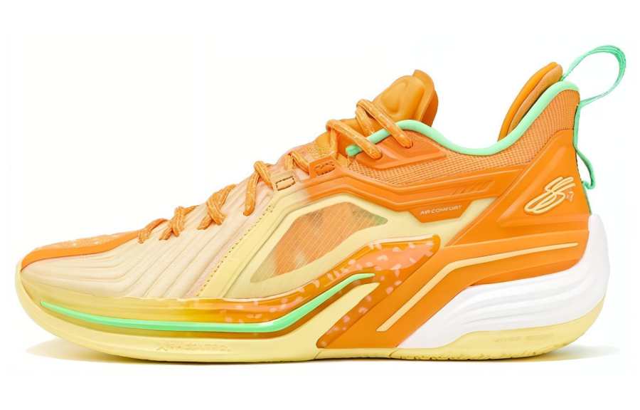 XTEP Jlin 3 Basketball Shoes Men's Low Top Orange Yellow/Butter
