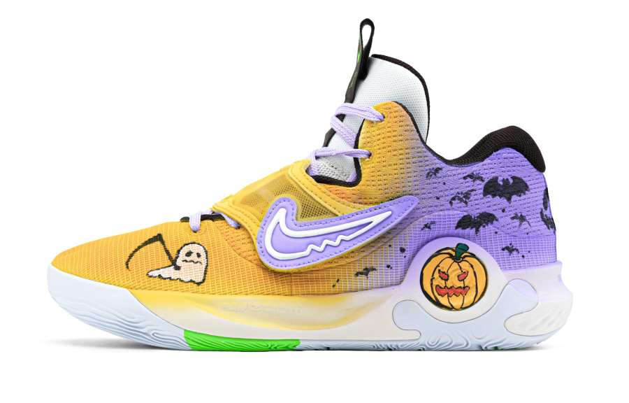 Nike Nike KD Trey 5 X Halloween Abrasion Resistant Abrasion Resistant Mid top Basketball Shoes Men's Yellow Purple