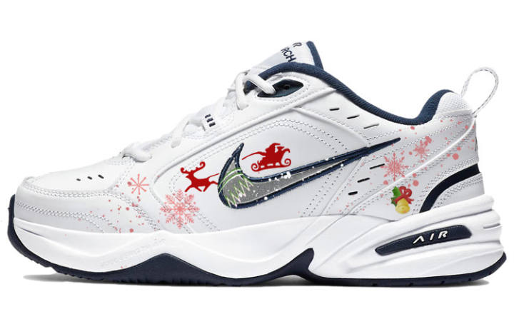 Nike Nike Air Monarch 4 Synthetic Leather, Leather Low top Chunky Sneakers Unisex Blue White
