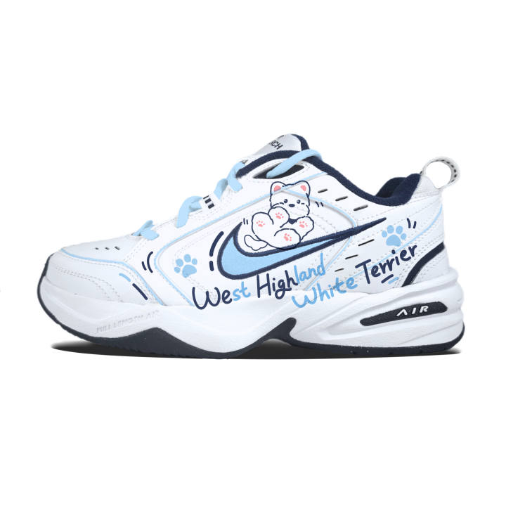 Nike Nike Air Monarch 4 Plush Puppy Abrasion Resistant Chunky Sneakers Unisex White