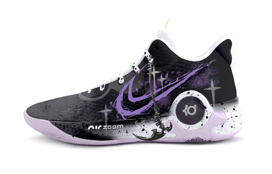 Nike Nike KD Trey 5 IX Purple Misty Abyss Mid top Vintage Basketball Shoes Unisex Purple Black
