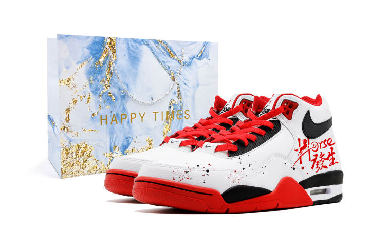 Nike Nike Flight Legacy Mid top Vintage Basketball Shoes Unisex Red White