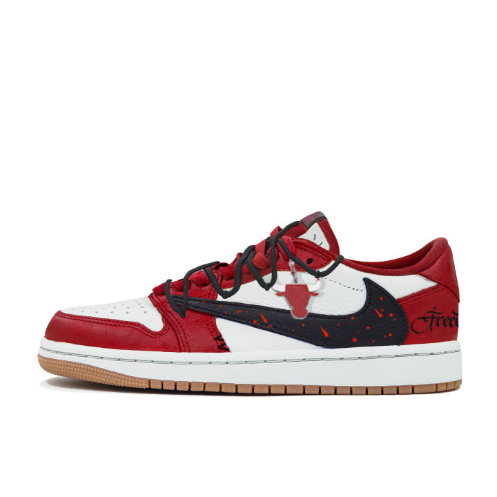 Jordan Travis Scott x Jordan Air Jordan 1 Chicago Black Reversed Hook Comfortable