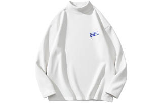 LOOX! T Shirts Unisex Half Turtleneck Thickened And Fleece Lined Heavyweight