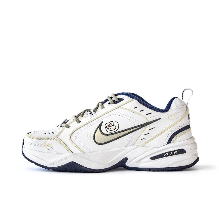 Nike Nike Air Monarch 4 Slip Resistant Abrasion Resistant Low top Chunky Sneakers Unisex White Yellow