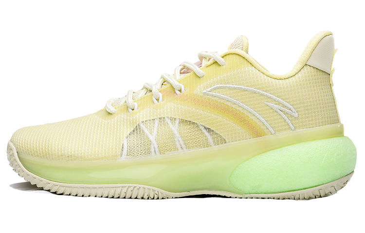 ANTA Basketball Collection Basketball Shoes Men's Low Top Neon Light Green/Princess Green
