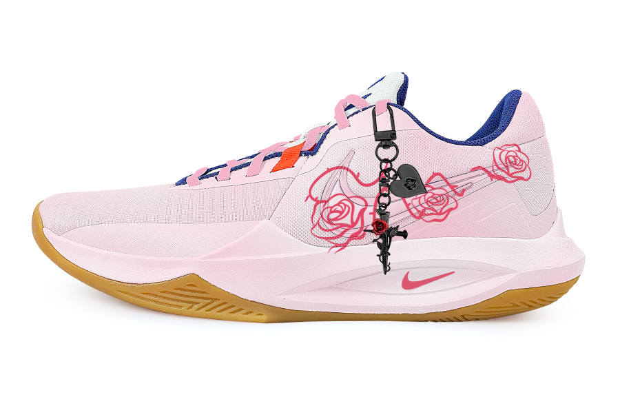 Nike Nike Precision 6 Rose Dance Slip Resistant Abrasion Resistant Low top Basketball Shoes Men's Pink