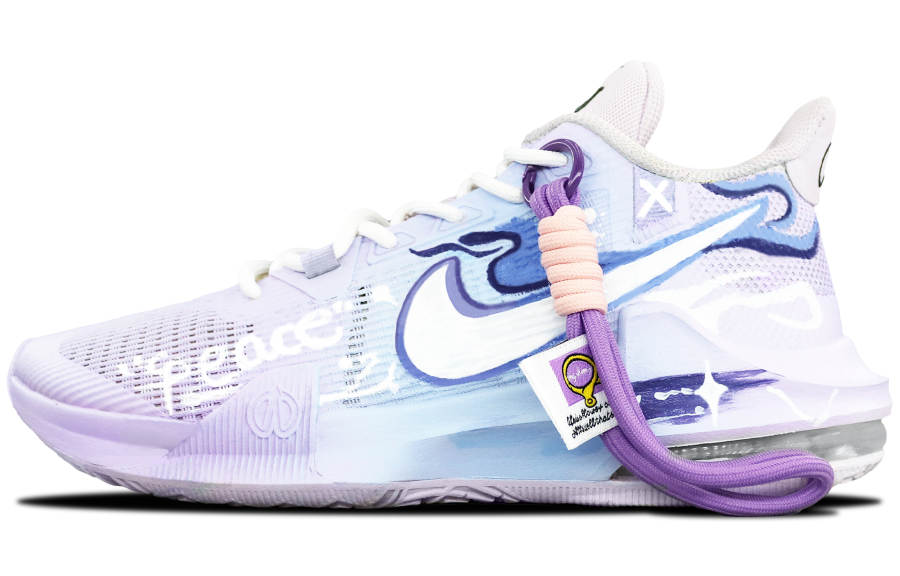 Nike Nike Air Max Impact Cushioning Slip Resistant Abrasion Resistant Low top Basketball Shoes Unisex Light Purple