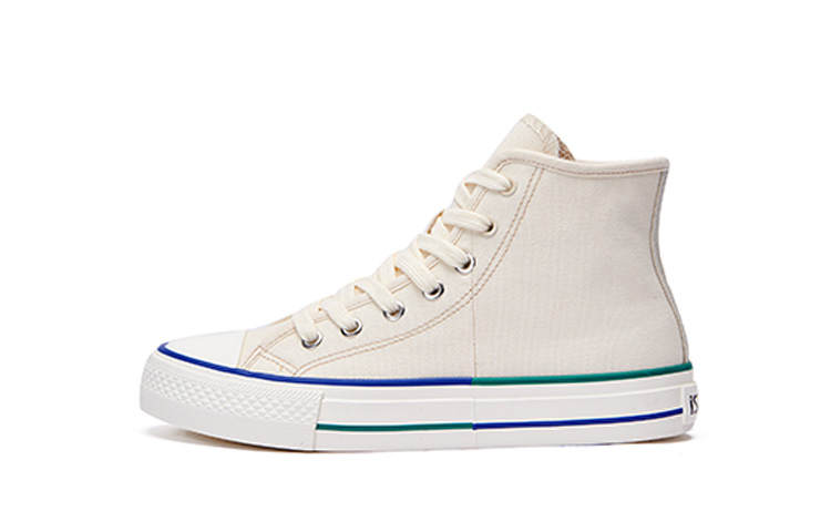 ISTEP Slip Resistant Abrasion Resistant Slip Resistant Abrasion Resistant High top Canvas Shoes Women's White