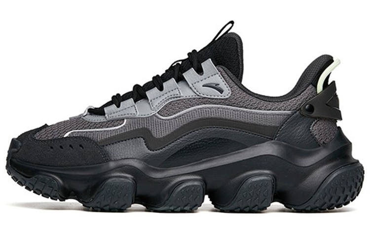 Anta Life Collection Zhou White 2.0 Soft Sole Cushioning Low top Chunky Sneakers Men's Gray Black