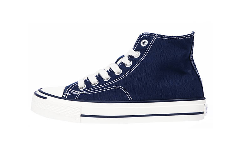 ISTEP Abrasion Resistant Slip Resistant Abrasion Resistant Slip Resistant High top Canvas Shoes Women's Navy Blue