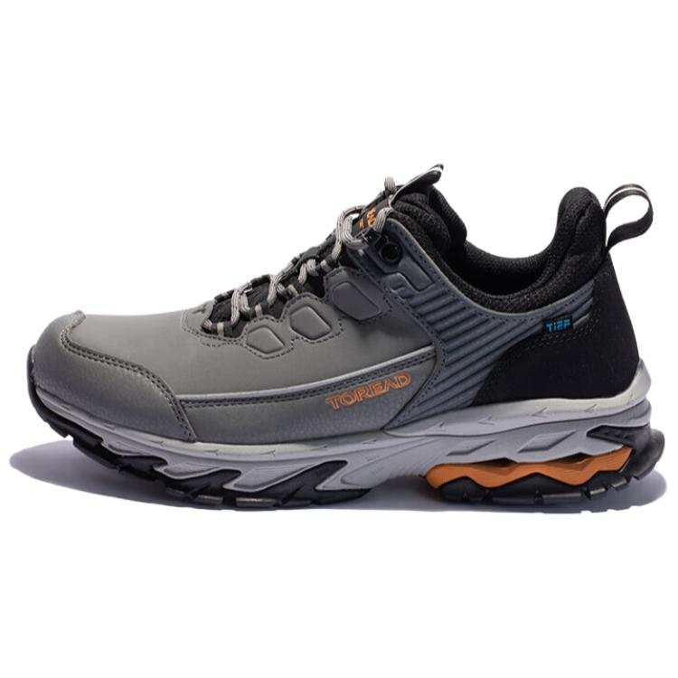 TOREAD Cushioning Slip Resistant Waterproof Cushioning, Non Slip, And Waterproof Low top Hiking Shoes Men's Gray Black