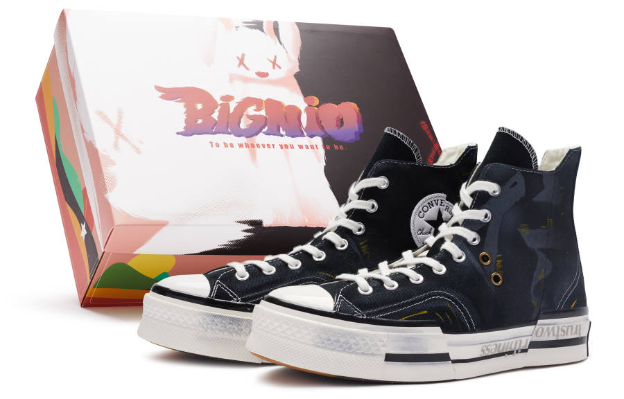 Converse 1970s Chuck Cushioning High top Canvas Shoes Unisex Black White