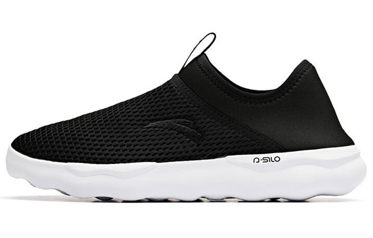 Anta Cushioning Breathable Lightweight Low top Training Shoes Men's Black White