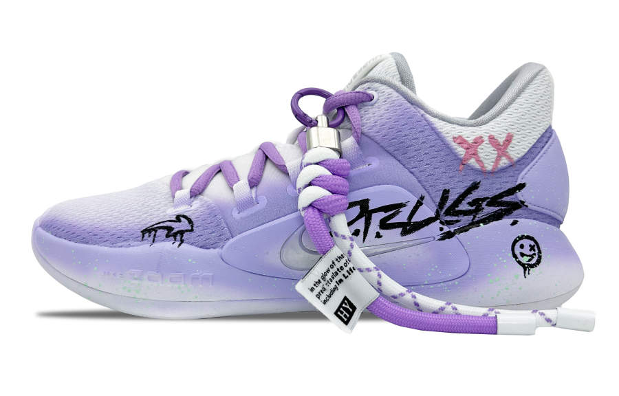 Nike Nike Hyperdunk X Cushioning Slip Resistant Breathable Low top Basketball Shoes Men's Lavender