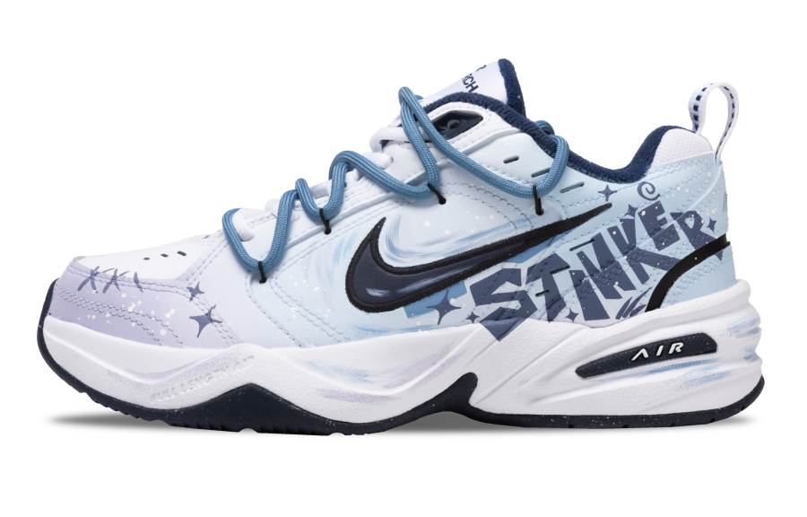 Nike Nike Air Monarch 4 Dream Whale Song, Photovoltaic Power Cow Split Leather Slip Resistant Low top Chunky Sneakers Unisex