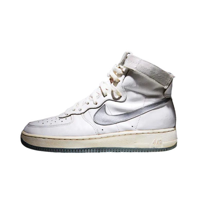 Nike Nike Air Force 1 Slip Resistant Abrasion Resistant High top Basketball Shoes Unisex White
