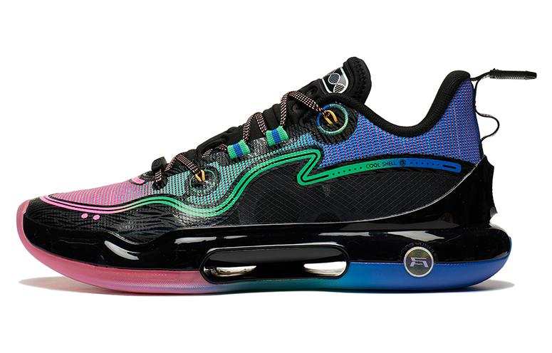 Li-Ning Li Ning Yushuai Evolution Low Textile, TPU Abrasion Resistant Breathable Low top Basketball Shoes Men's Black Pink Blue