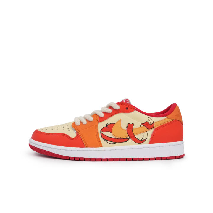 Jordan Jordan Air Jordan 1 Squid Party, Apple Flowing Clouds Leather Cushioning, Wear Resistant Low top