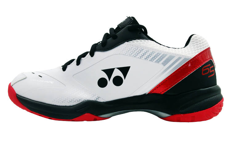 YONEX 65 3 Comfortable Low top Badminton Shoes Unisex White Red