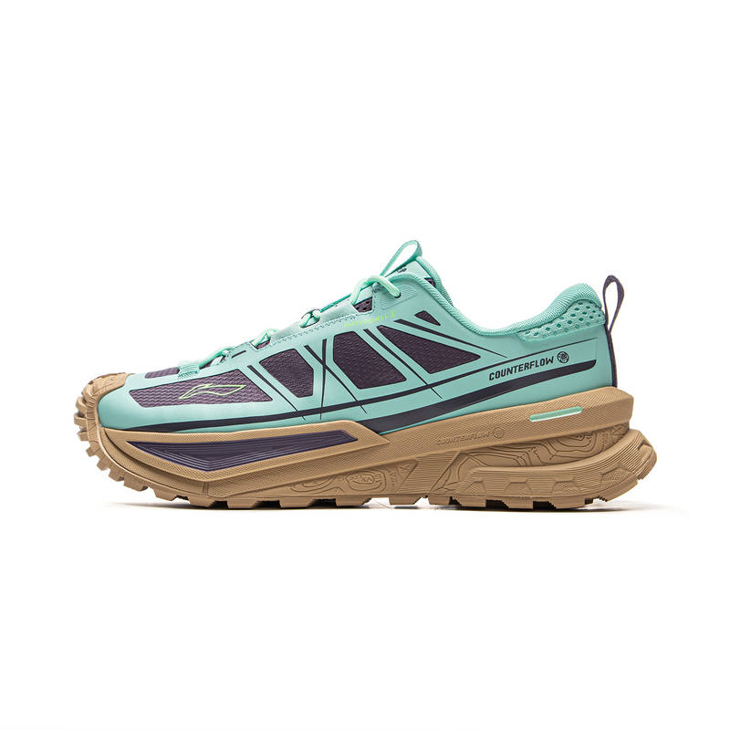 Li-Ning Li Ning Outdoor CF Tracing, Xingchuan SE Sports Low top Outdoor Hiking Shoes Unisex Green Purple