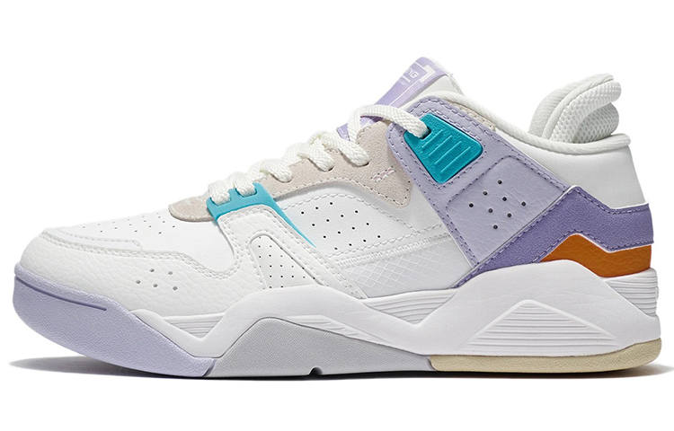 Li-Ning Li Ning Abrasion Resistant Low top Vintage Basketball Shoes Women's White Purple