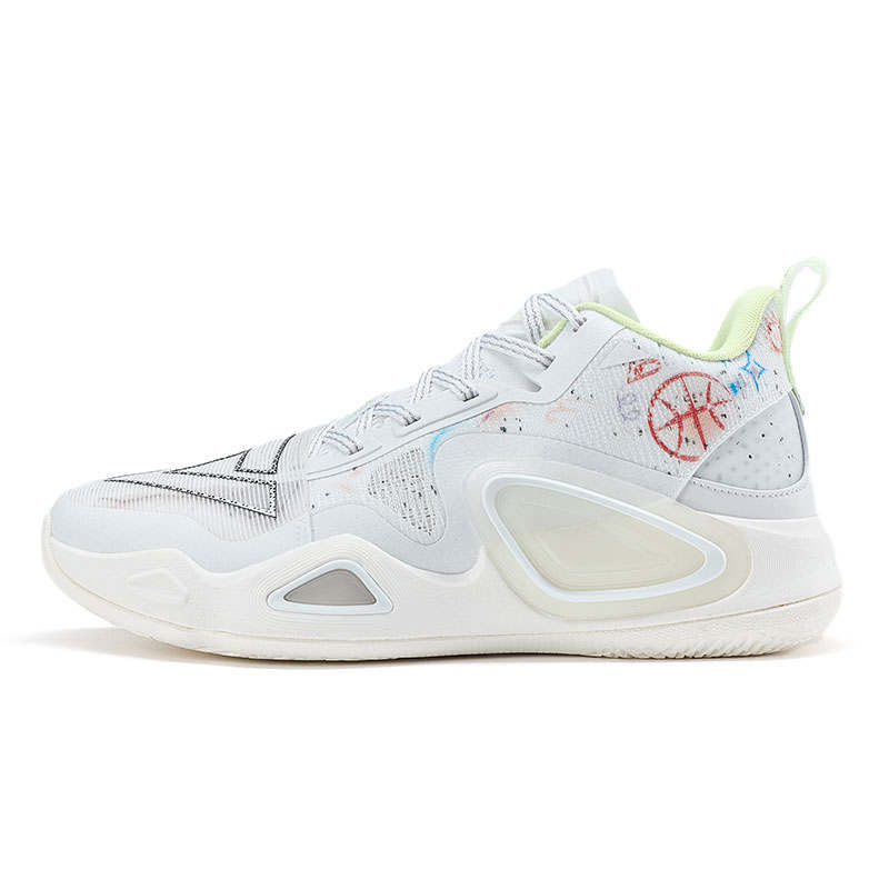 PEAK Tai Ji2.0 Lightweight Rebound Low top Basketball Shoes Men's White Green