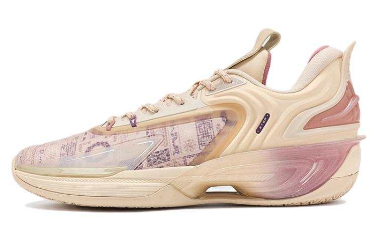XTEP Levitation 7 Cushioning Anti-Slip And Wear-Resistant Low-Top Basketball Shoes Brown Pink