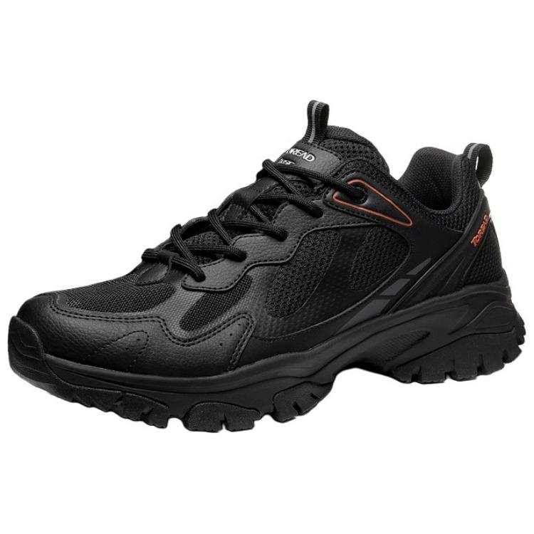 TOREAD Slip Resistant Wear resistant And Lightweight Low top Hiking Shoes Men's Black