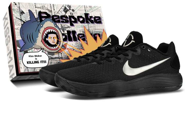 Nike Nike Hyperdunk 2017 Fabric Cushioning Low top Basketball Shoes Men's Black