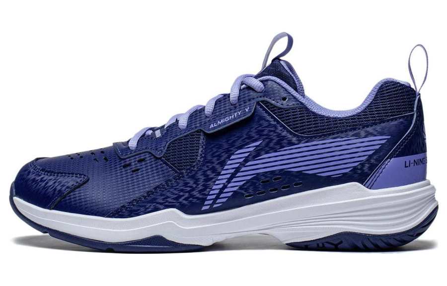 Li-Ning Li Ning Ace Ⅴ Comfortable Slip Resistant, Abrasion Resistant, Breathable Low top Badminton Shoes Unisex Navy