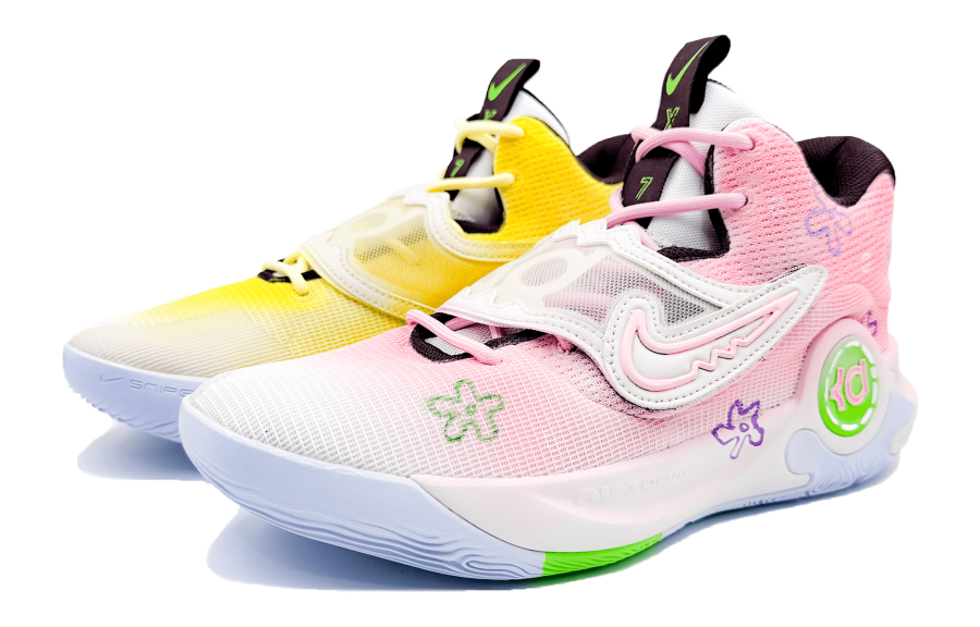 Nike Nike KD Trey 5 X Cushioning Slip Resistant Abrasion Resistant Low top Basketball Shoes Men's Yellow Pink