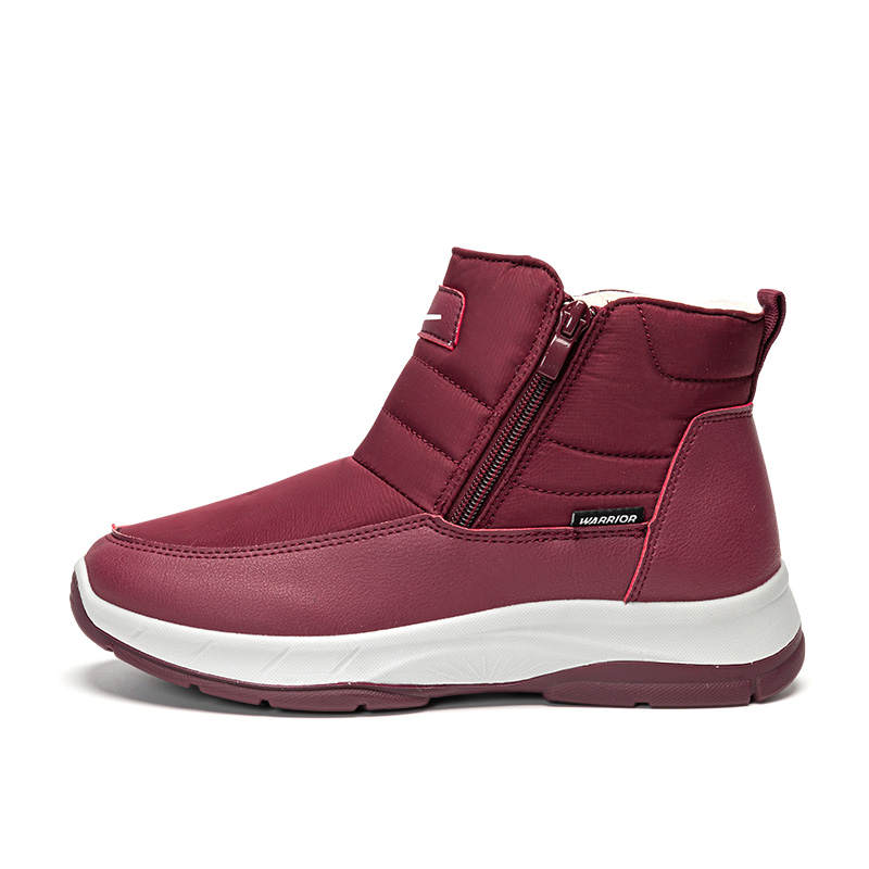 Warrior Thermal Waterproof Abrasion Resistant Fleece Lined Comfortable Casual Short Snow Boots Women's Fuchsia