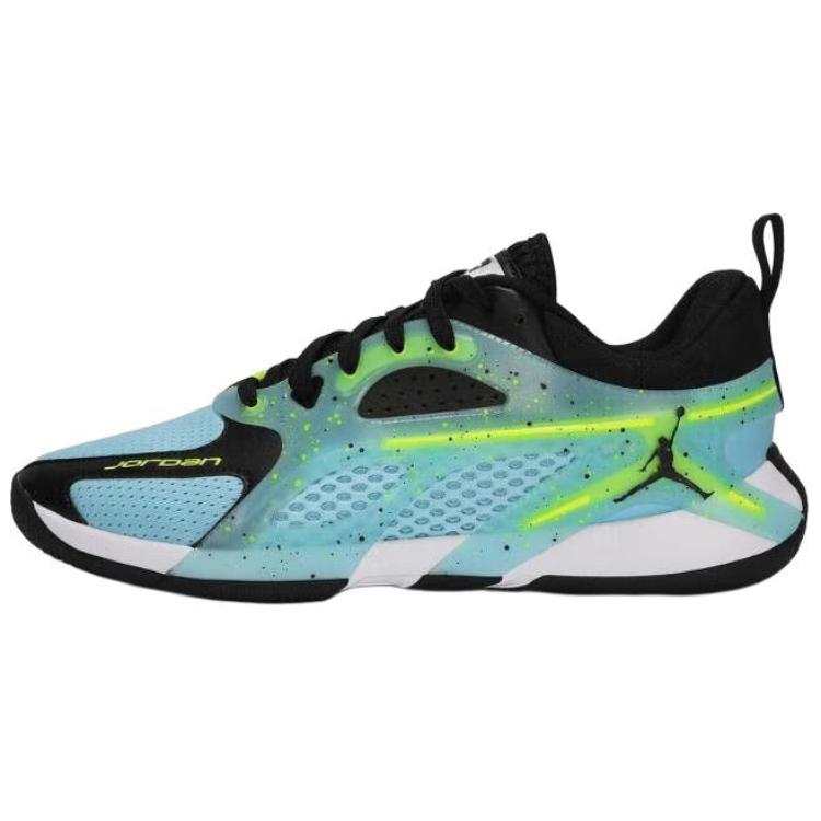 Jordan Jordan Heir Slip Resistant Abrasion Resistant Low top Basketball Shoes Men's Blue Black