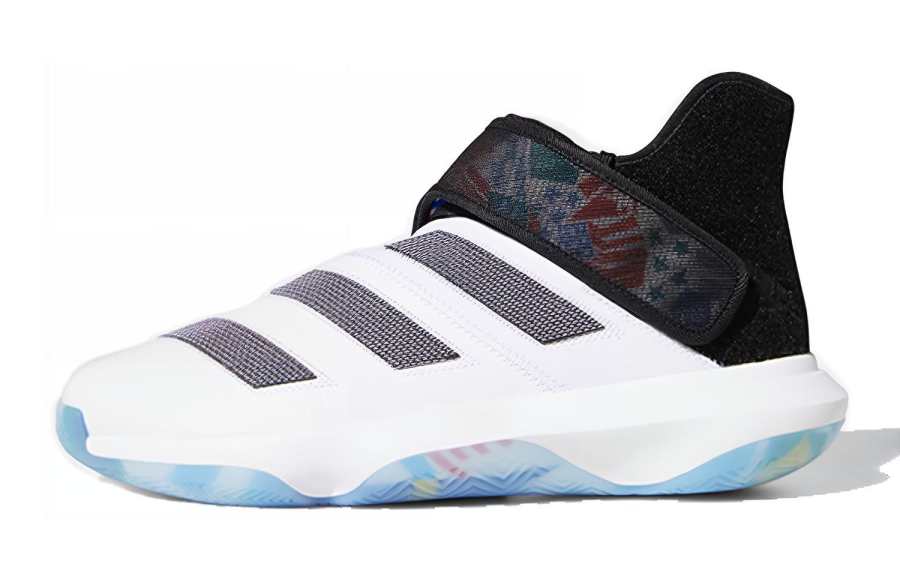 Adidas Adidas Harden B/E 3 Slip Resistant Lightweight Mid top Basketball Shoes Men's White Black
