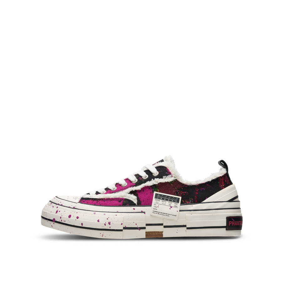 XVESSEL PHANTACI x VESSEL Fantasy Collaboration Slip Resistant Abrasion Resistant Low top Canvas Shoes Unisex Dark Red