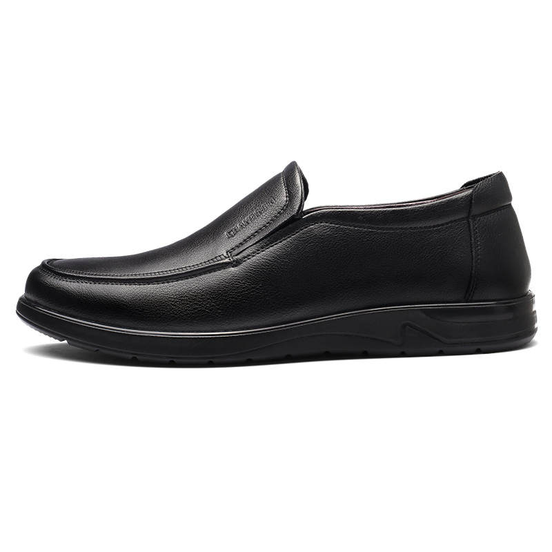 QIANGREN 3515 Casual Leather Shoes Men's Black