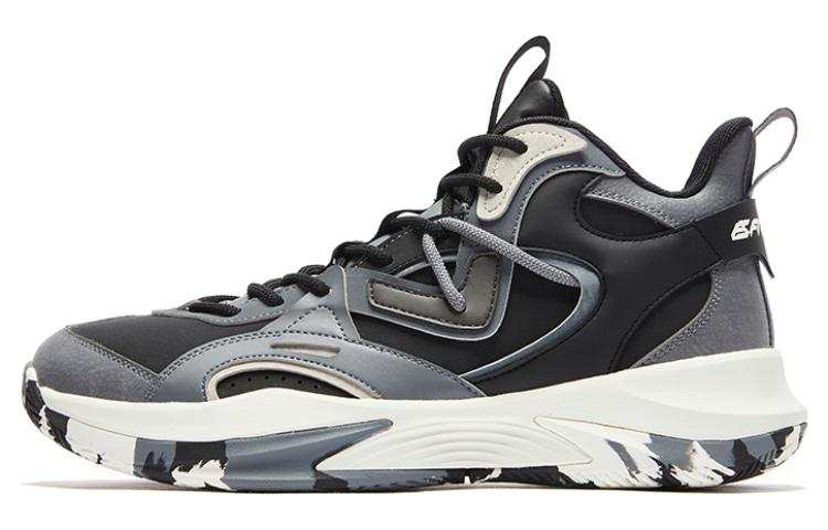 QIAODAN Slip Resistant Abrasion Resistant High top Basketball Shoes Men's Black