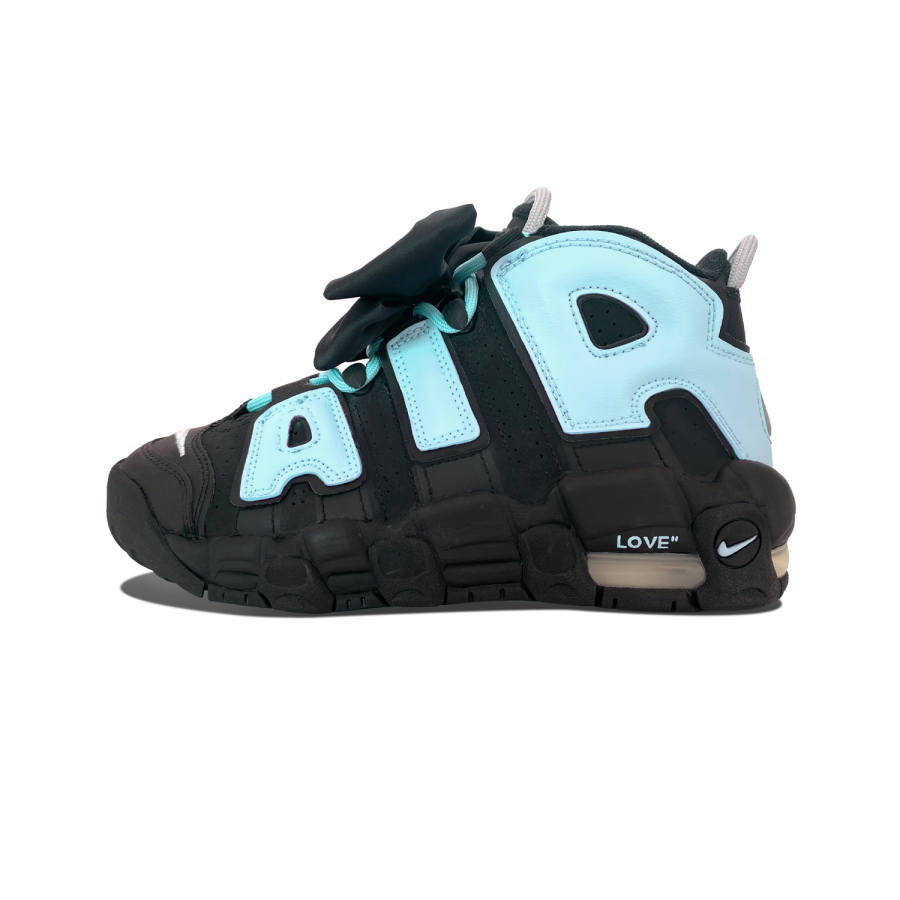Nike Nike Air More Uptempo Princess Barbie Cushioning Height Increasing Mid top Vintage Basketball Shoes GS Black Blue
