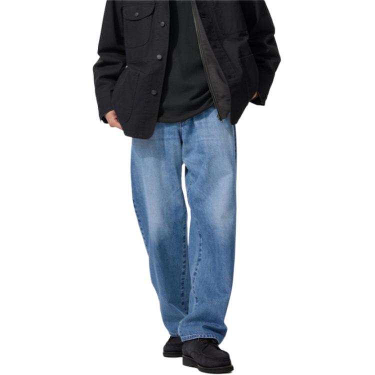 UNIQLO SS26 Jeans Men's 65 Royal Blue Moderate Straight Fit Pants