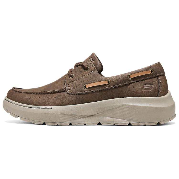 Skechers Casual Gommino Loafers Casual Leather Shoes Men's Brown