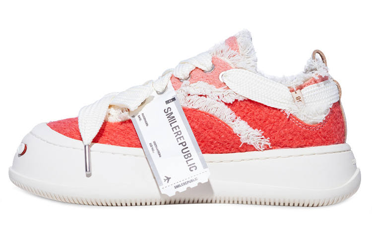 SMILEREPUBLIC Low top Canvas Shoes Unisex Red
